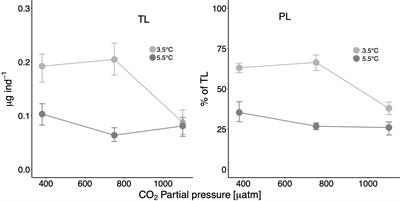 Membrane lipid sensitivity to ocean warming and acidification poses a severe threat to Arctic pteropods